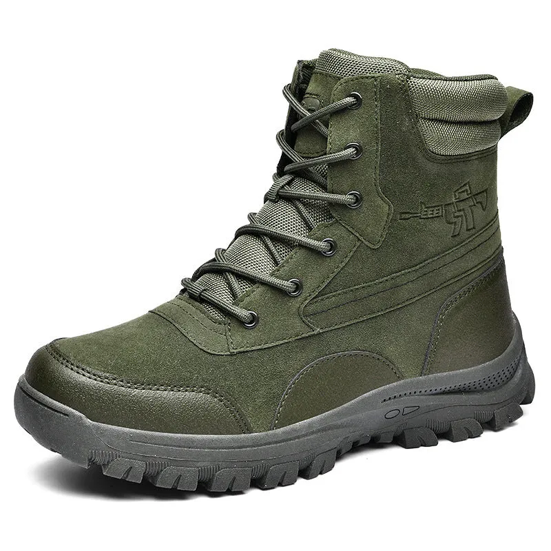 Men's high cut hiking boots cace-up tactical boots