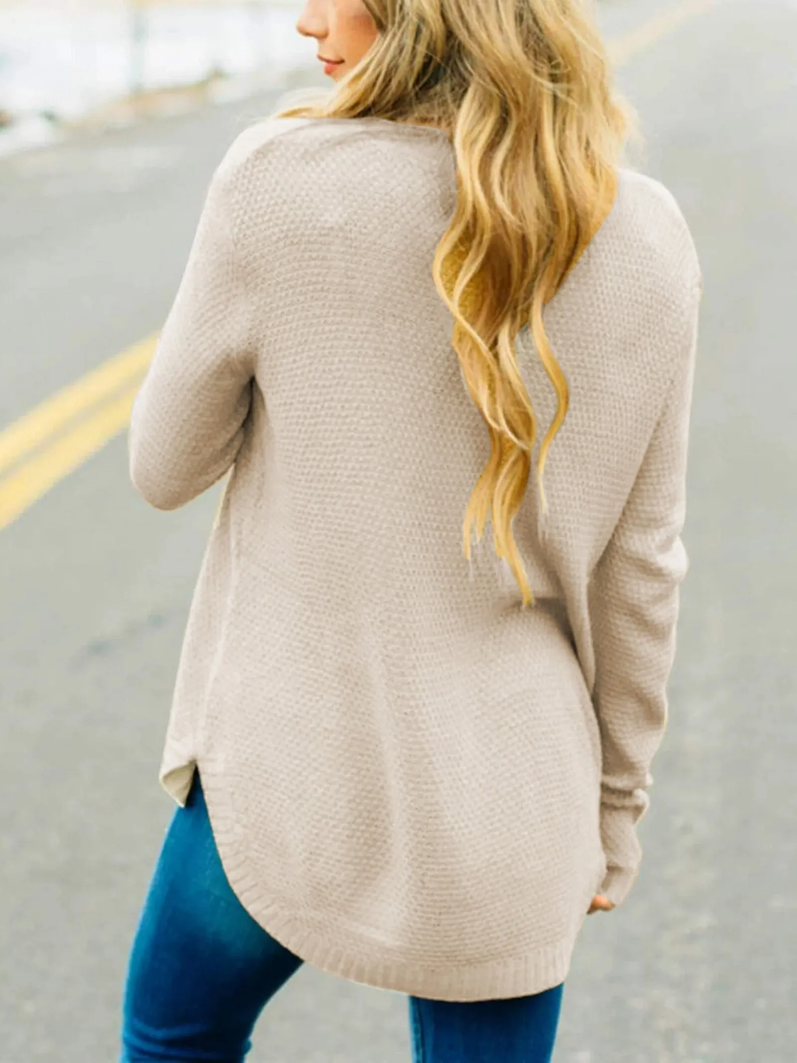 MOSHU Oversized Sweaters for Women Knitted Pullover Sweater Chunky Womens Tops