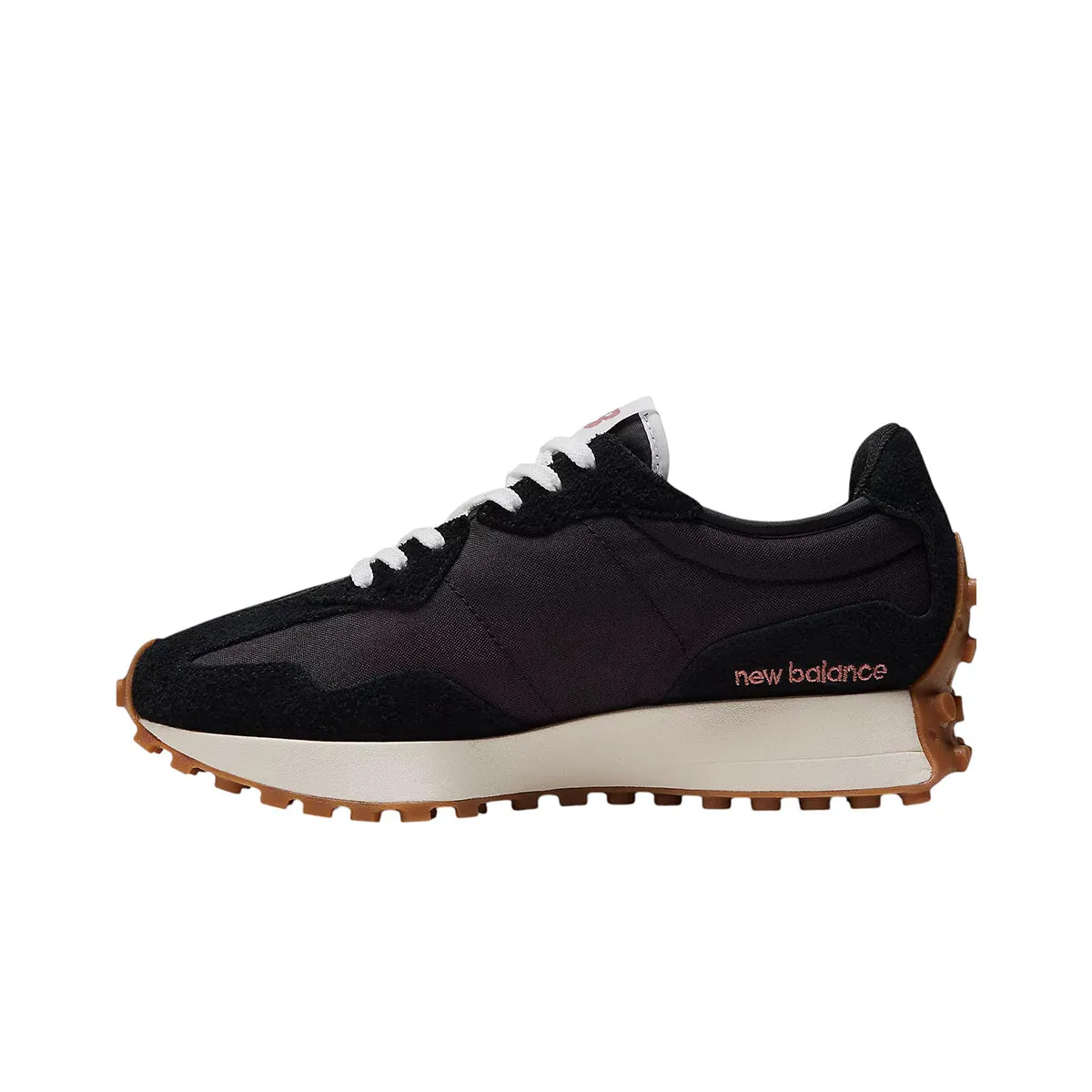 New Balance Womens 327 Casual Sneakers WS327BL Black/White/Mineral Red