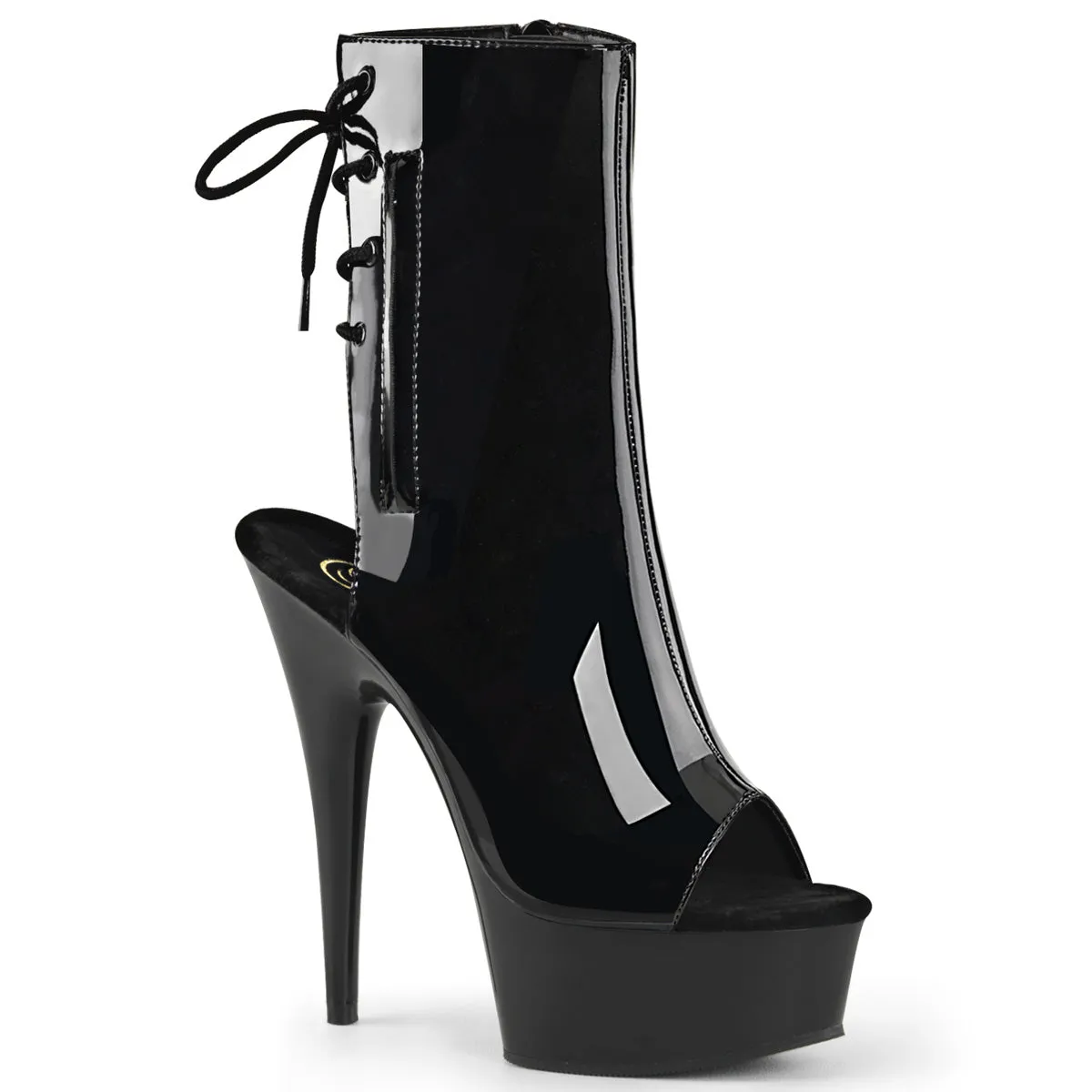 Open Heel Lace-Up Ankle Boot 4-colors DELIGHT-1018