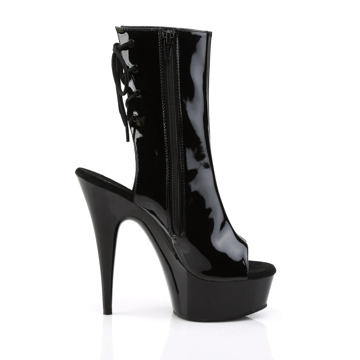 Open Heel Lace-Up Ankle Boot 4-colors DELIGHT-1018