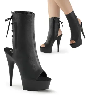 Open Heel Lace-Up Ankle Boot 4-colors DELIGHT-1018