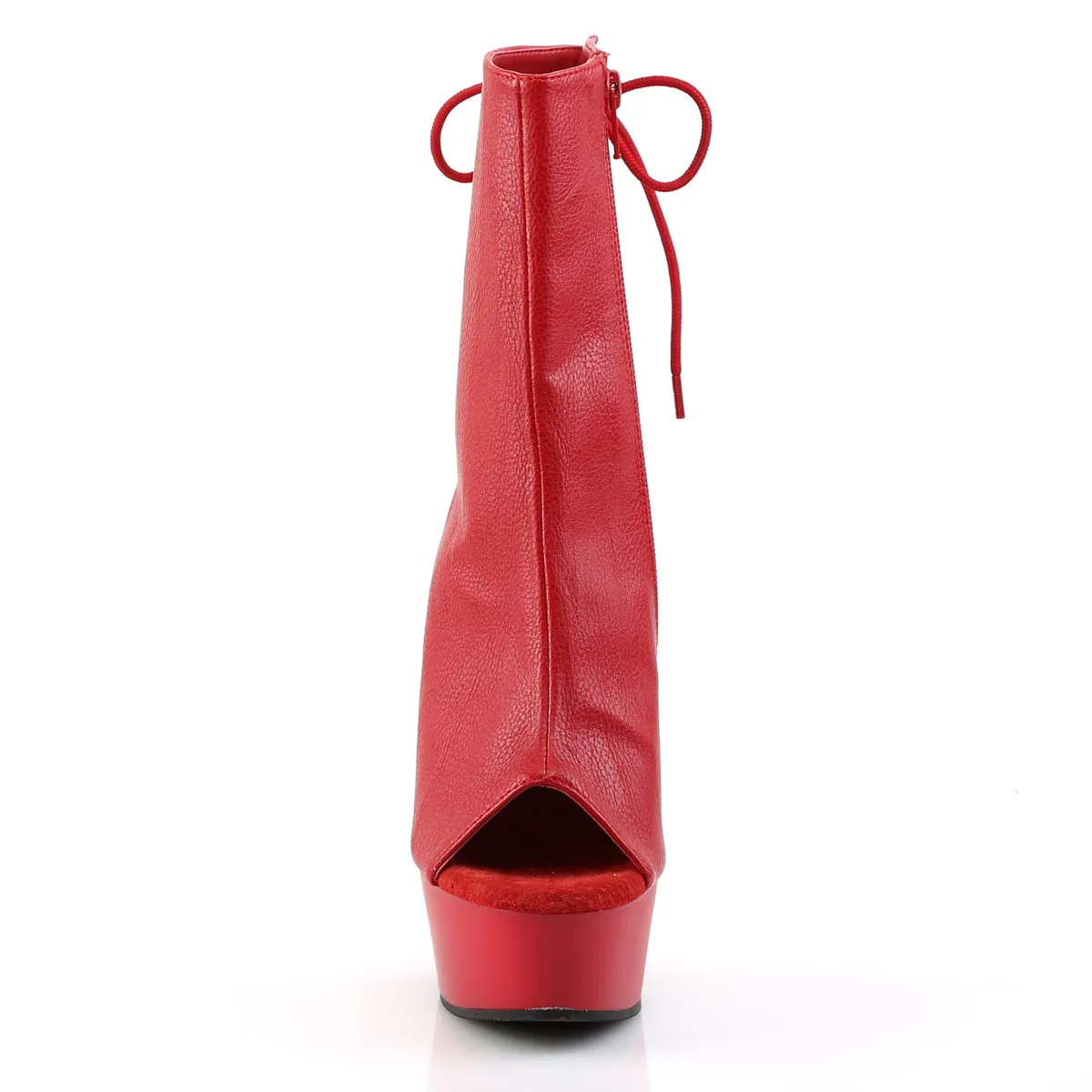 Open Heel Lace-Up Ankle Boot 4-colors DELIGHT-1018