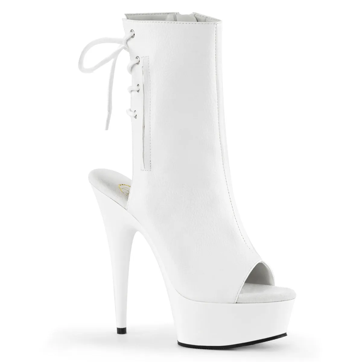 Open Heel Lace-Up Ankle Boot 4-colors DELIGHT-1018