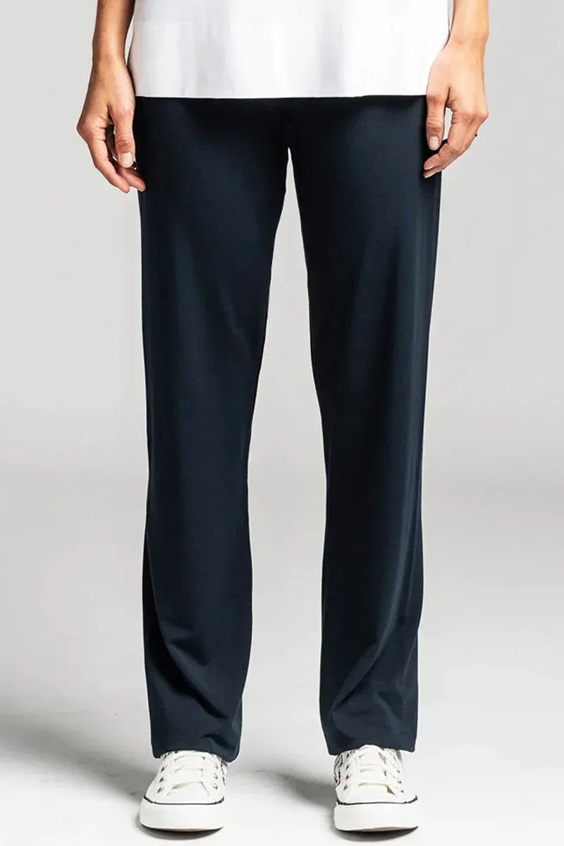 Paula Ryan Slim Leg Classic Pant MicroJersey - Black