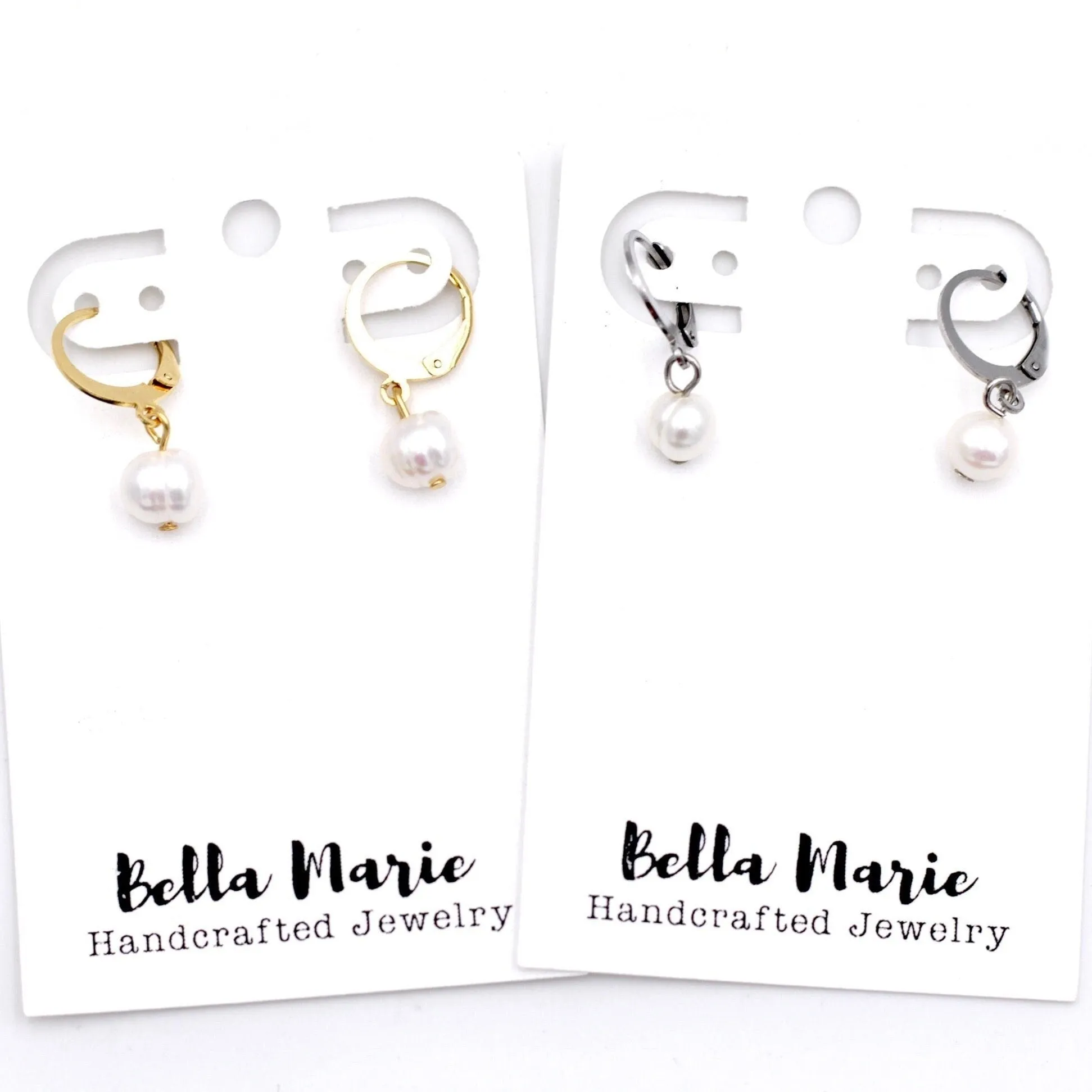 Pearl Leverback Earrings