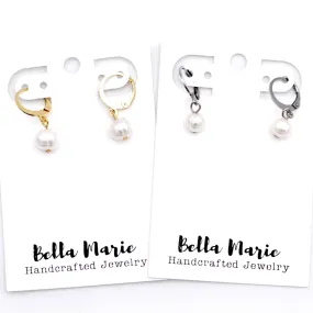 Pearl Leverback Earrings
