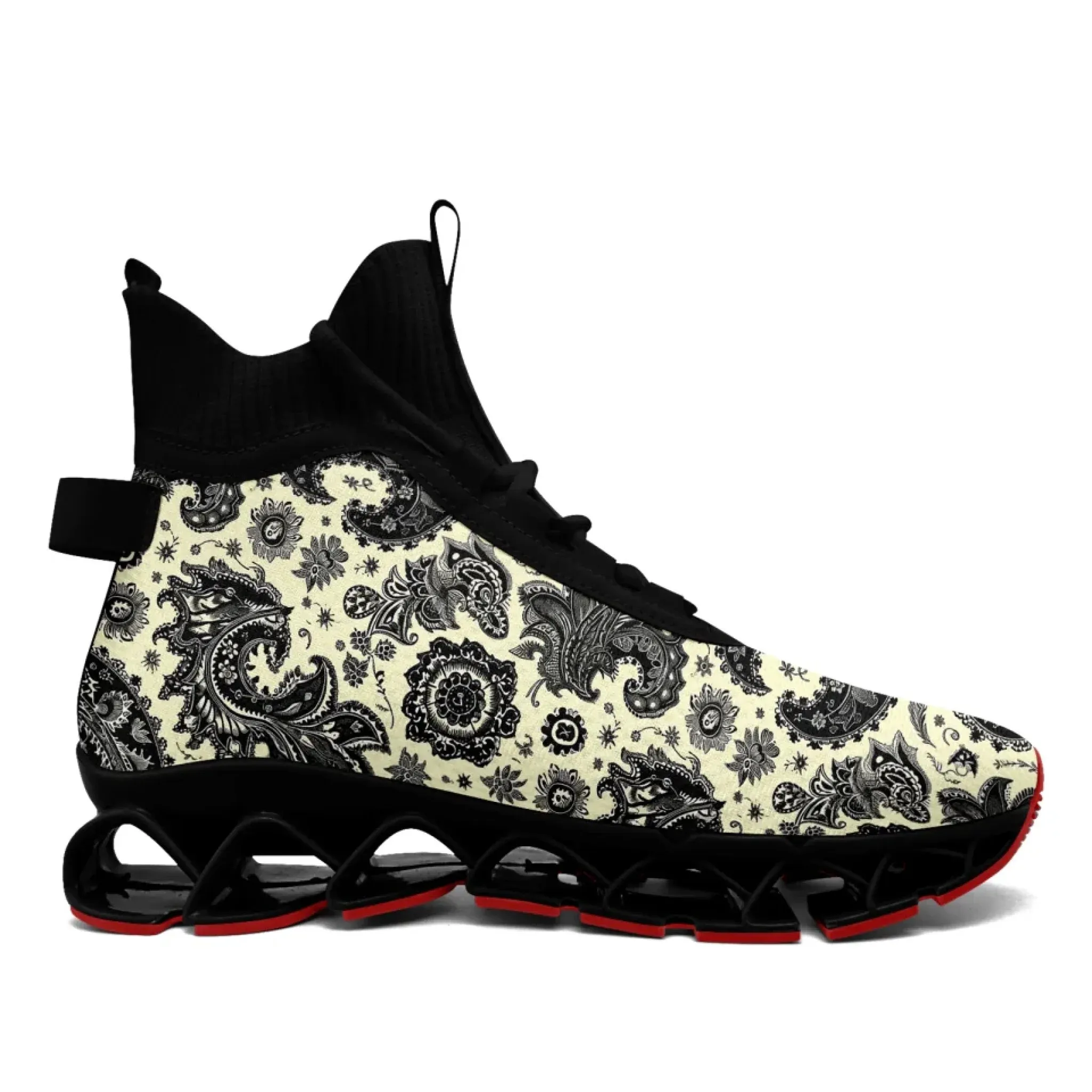 Personalized Gothic Skull Sneakers, Custom Dark Fashion Shoes, Unisex Walking Shoes