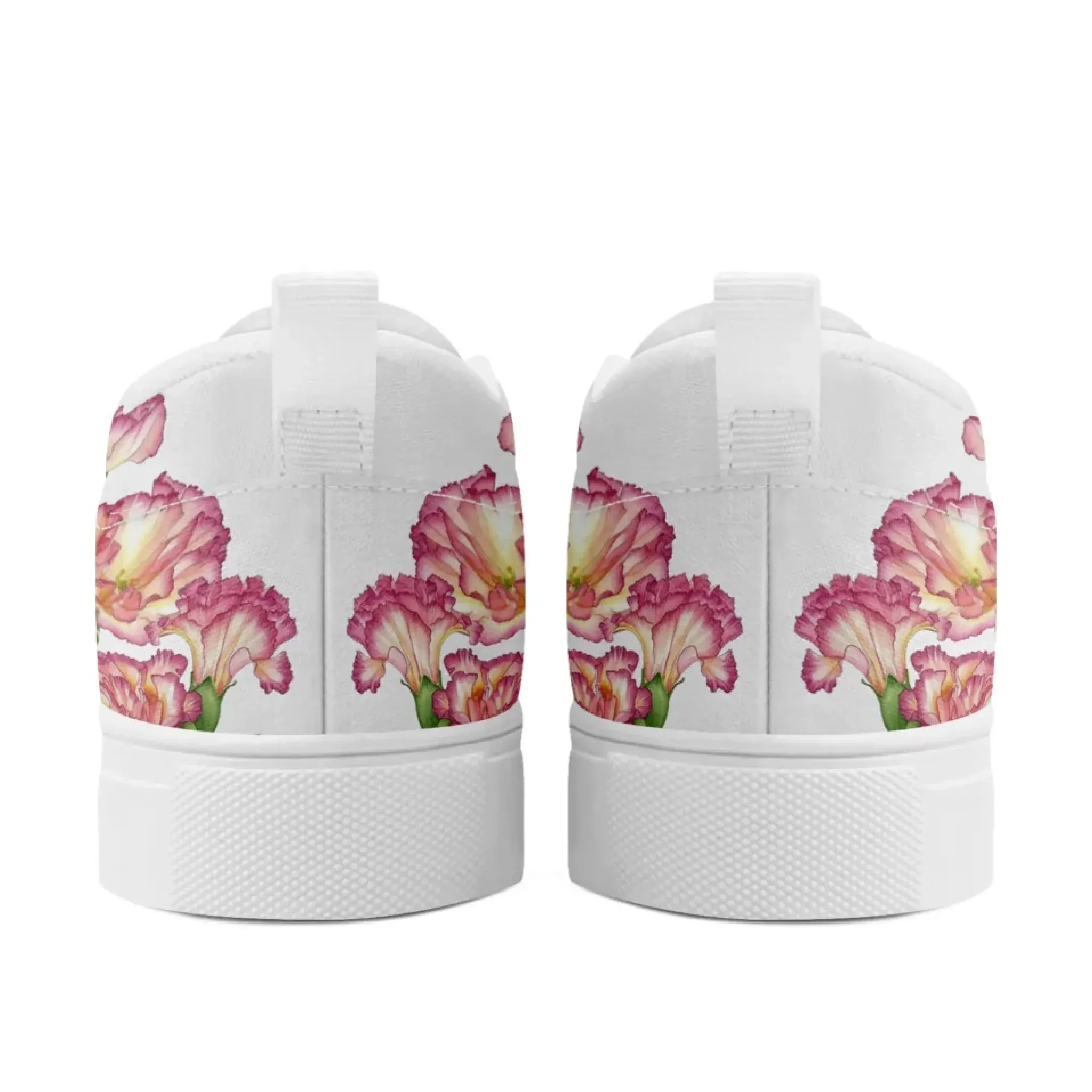 Personalized Mother's Day Canvas Slip-On Shoes, Custom Floral Design Comfortable Slip-Ons, Stylish and Lightweight Unisex Shoes