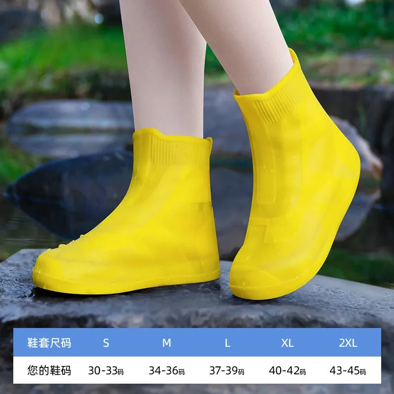 Premium Reusable Silicone Rain Shoe Cover: Waterproof Tall Tube Boot Protector with Anti-Slip Grip