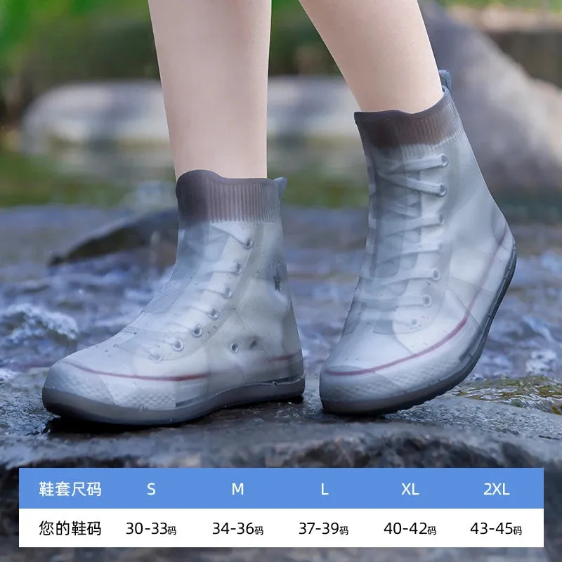 Premium Reusable Silicone Rain Shoe Cover: Waterproof Tall Tube Boot Protector with Anti-Slip Grip