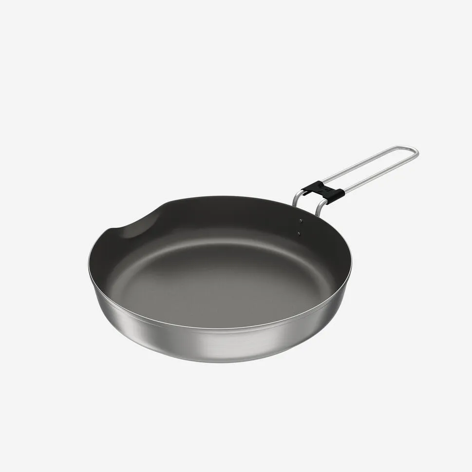 Quechua 500 Stainless Steel Non-Stick Camping Cookset  15-Piece for 2 People