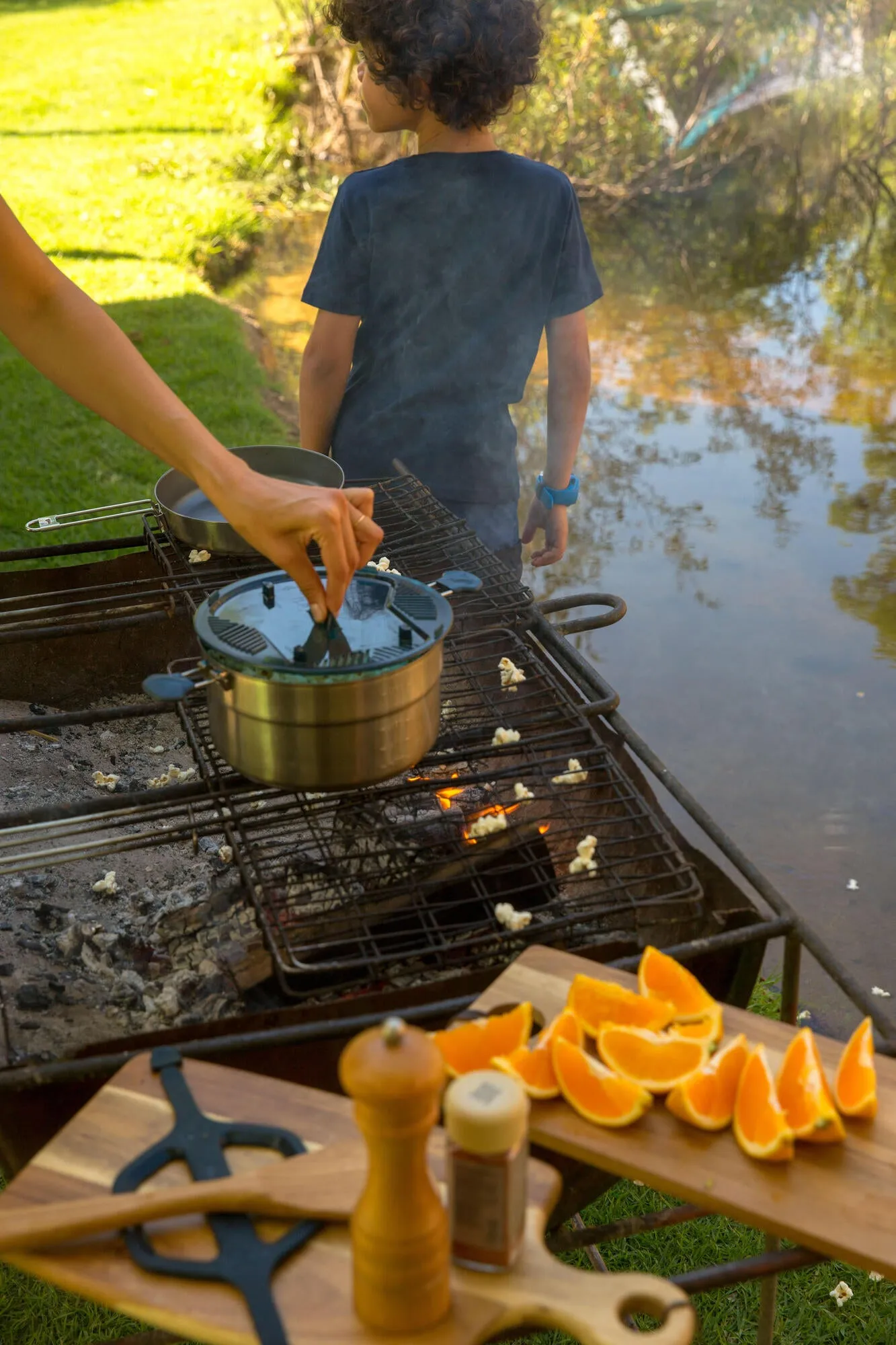 Quechua 500 Stainless Steel Non-Stick Camping Cookset  15-Piece for 2 People