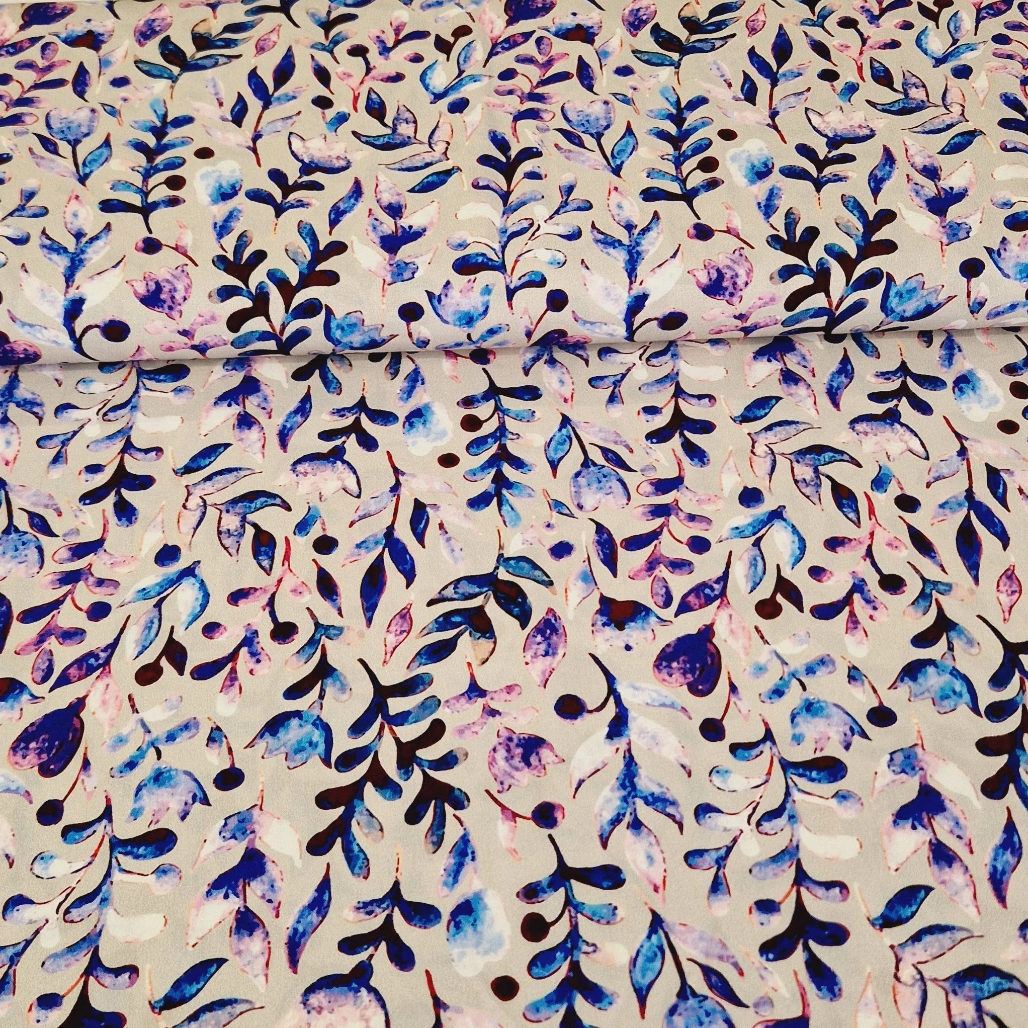 "La Moda" 100% Viscose Digital Print - Flora