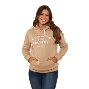 RINGERS WESTERN WOMENS MELROSE HOODIE DARK SAND