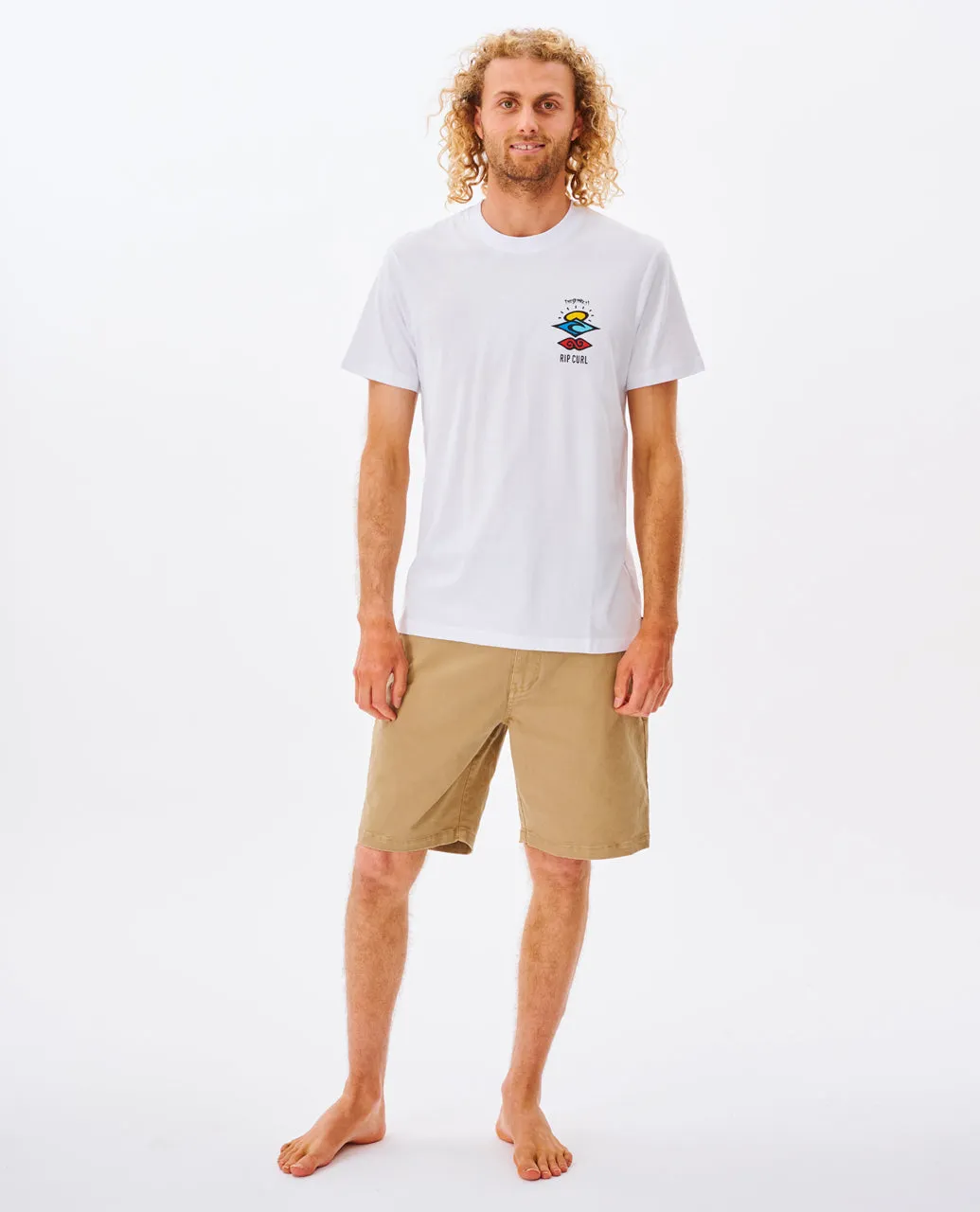 Rip Curl Mens Search Icon Short Sleeve Crew Neck T-Shirt