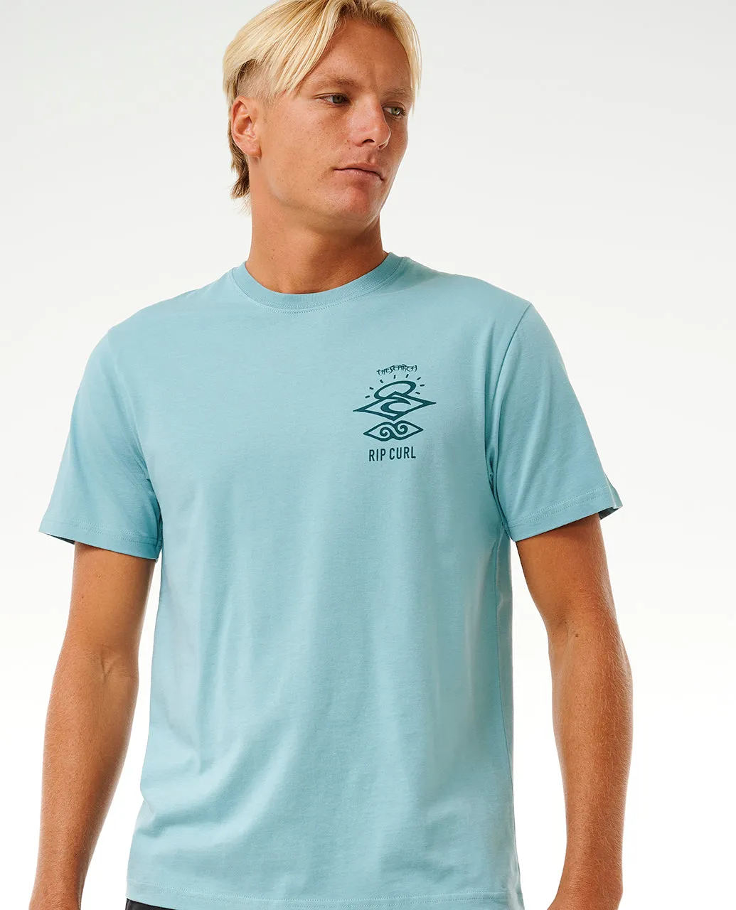 Rip Curl Mens Search Icon Short Sleeve Crew Neck T-Shirt