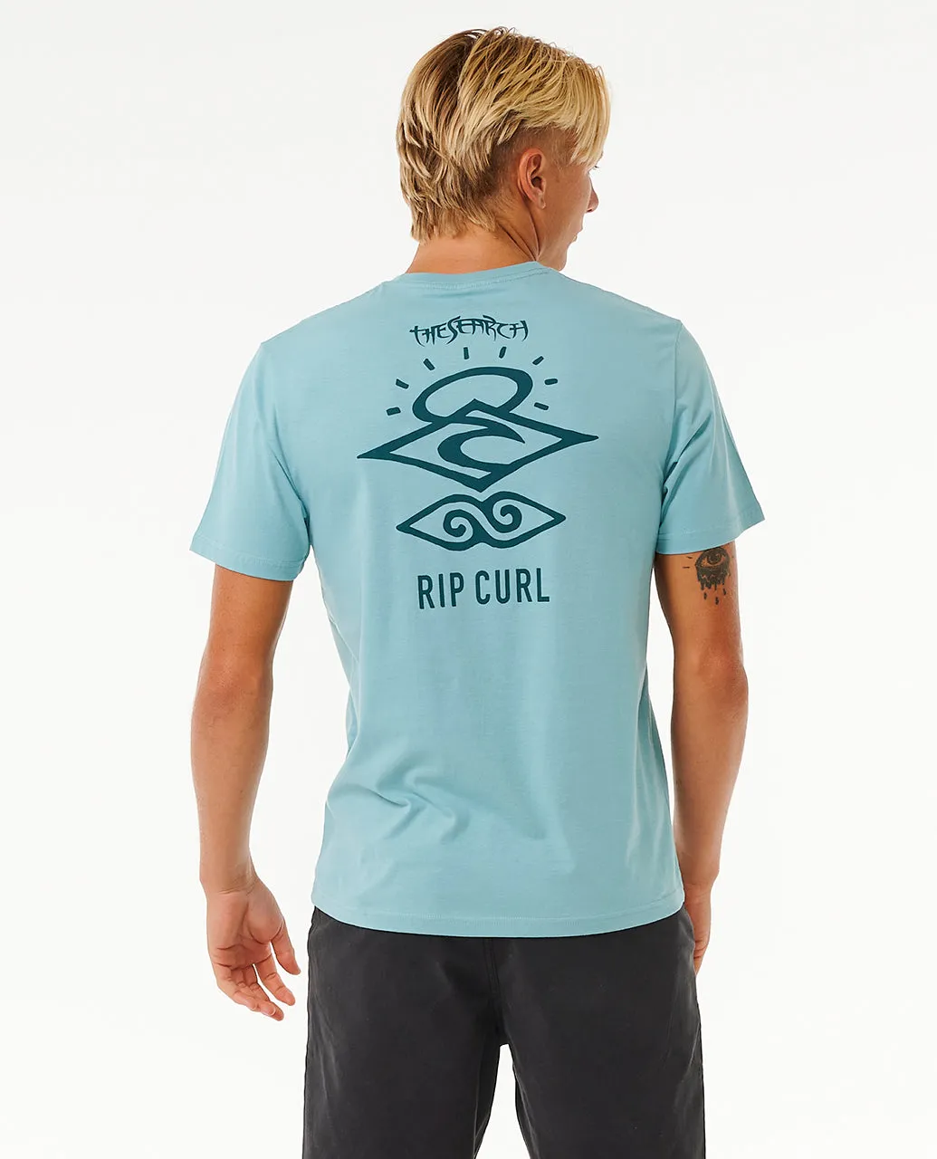 Rip Curl Mens Search Icon Short Sleeve Crew Neck T-Shirt