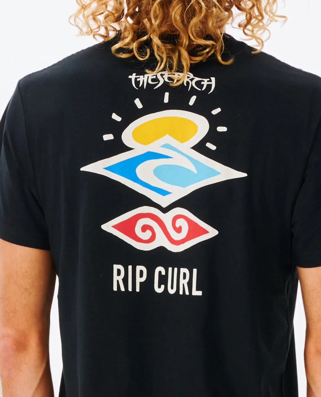 Rip Curl Mens Search Icon Short Sleeve Crew Neck T-Shirt