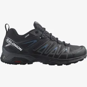 Salomon Men's X Ultra Pioneer Climasaloman™ Waterproof Hiking Shoes- Black/ Bluesteel