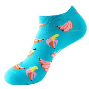 SF1230 Fashion Blue Banana Low Cut Socks