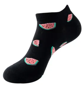 SF1235 Black Watermelon Low Cut Socks