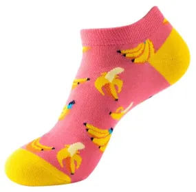 SF1238 Pink Banana Low Cut Socks