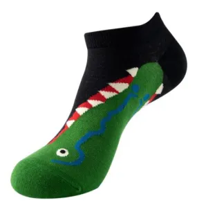 SF329 Black Alligator Low Cut Socks