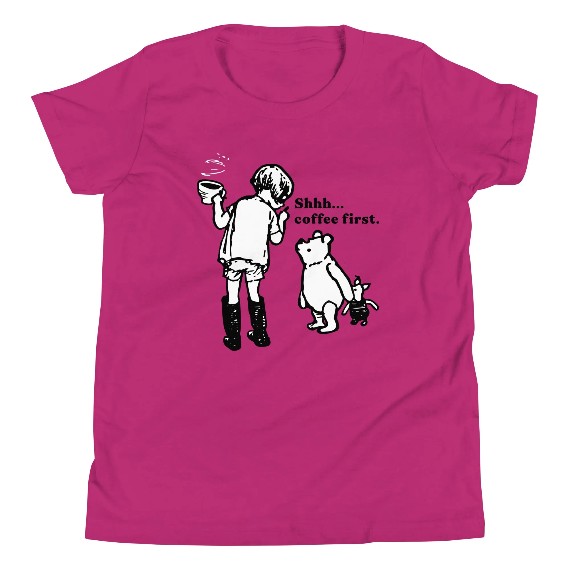 Shhh Coffee First Kid's Youth Tee