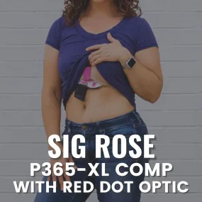 Sig ROSE P365-XL COMP with Red Dot Optic Flashbang Bra Holster