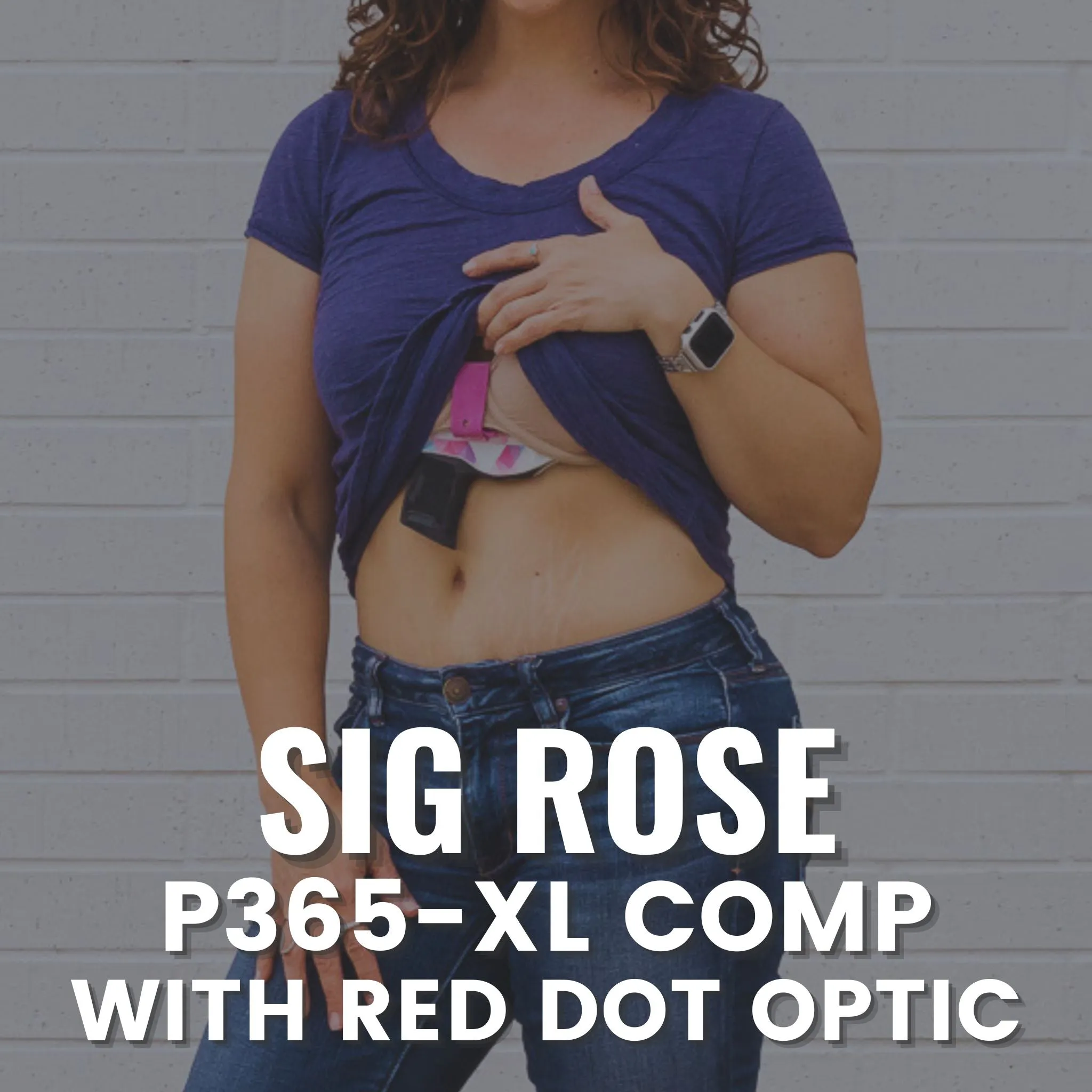 Sig ROSE P365-XL COMP with Red Dot Optic Flashbang Bra Holster