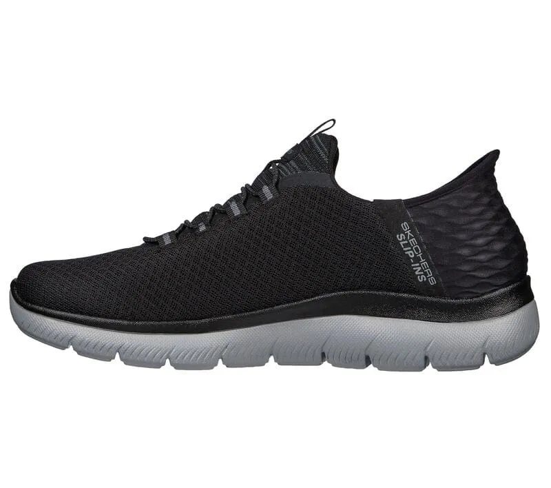 Skechers Men's Summit High Sneakers- Black/ Charcoal