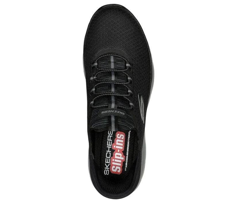 Skechers Men's Summit High Sneakers- Black/ Charcoal