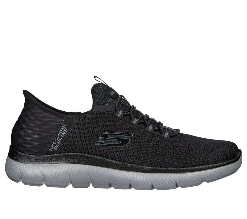 Skechers Men's Summit High Sneakers- Black/ Charcoal