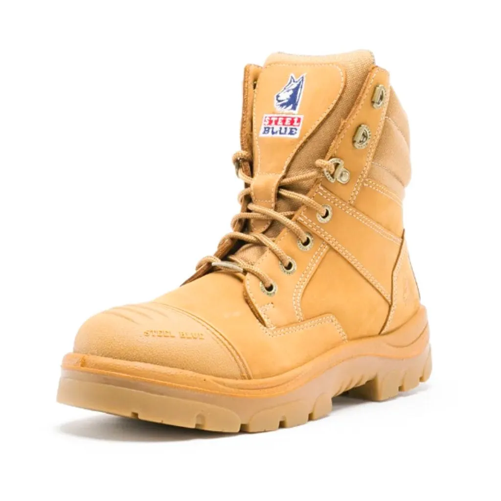 STEEL BLUE SOUTHERN CROSS ZIP SCUFF CAP WORKBOOTS - WHEAT