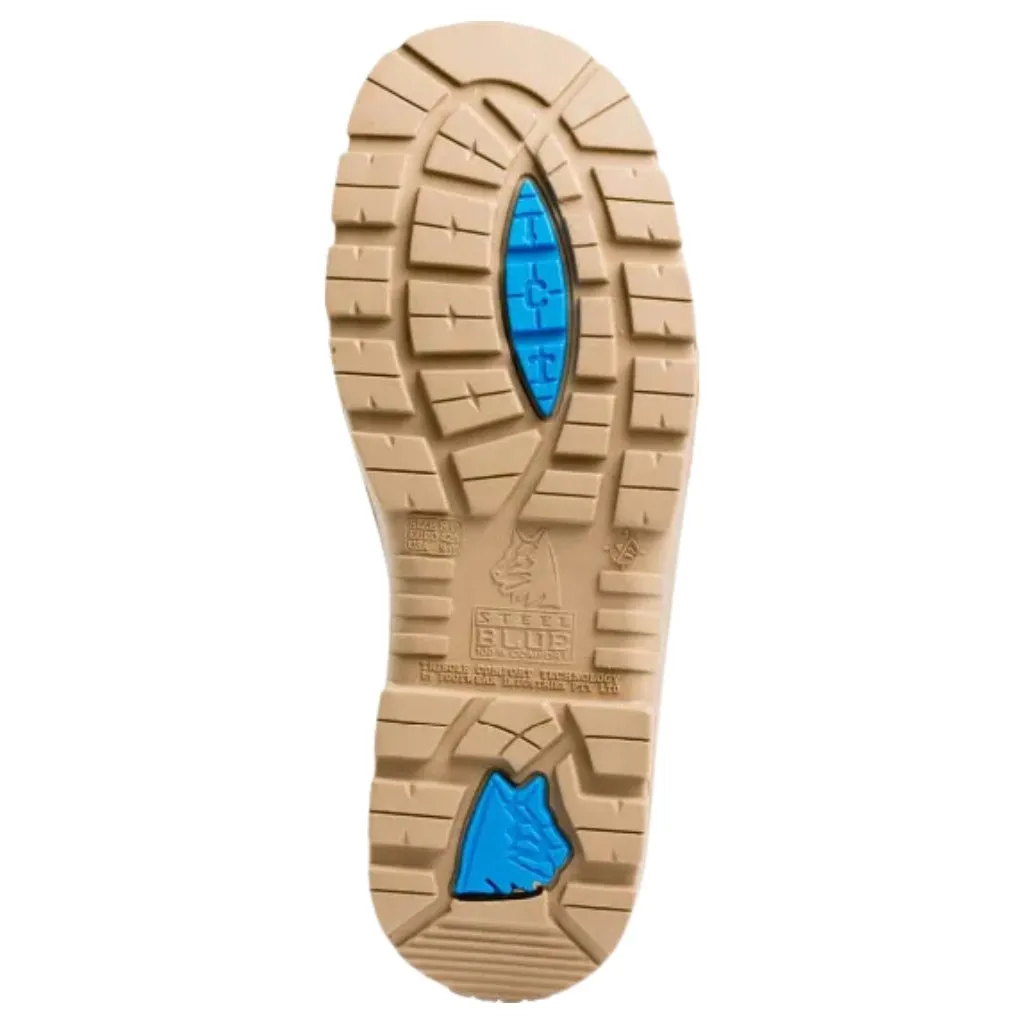 STEEL BLUE SOUTHERN CROSS ZIP TPU SCUFF CAP BOOTS - SAND