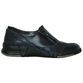 Suave Low Wedge Shoes - Anika - Navy