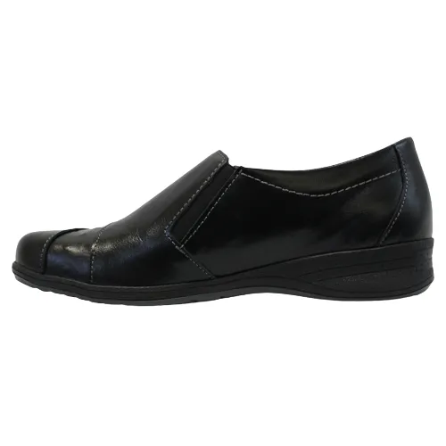 Suave Wedge Walking Shoes - Anika - Black