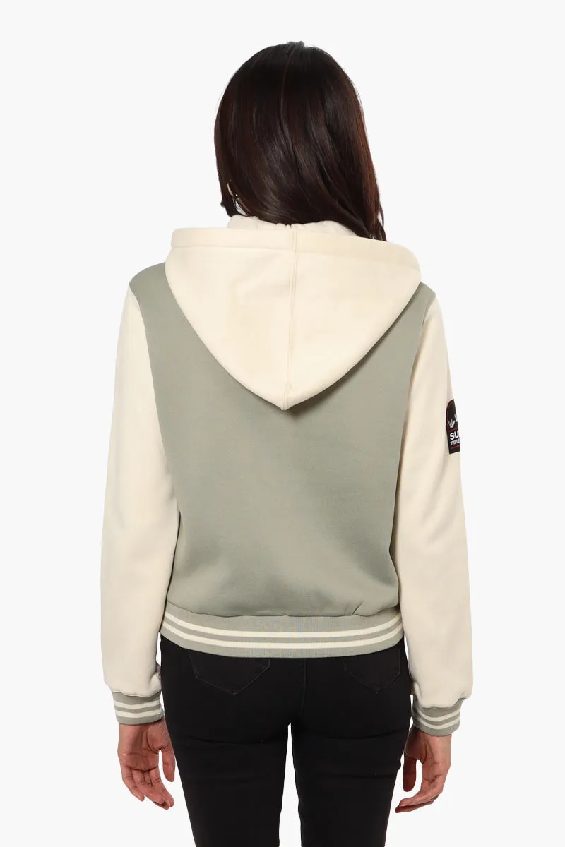 Super Triple Goose Hooded Varsity Lightweight Jacket - Green