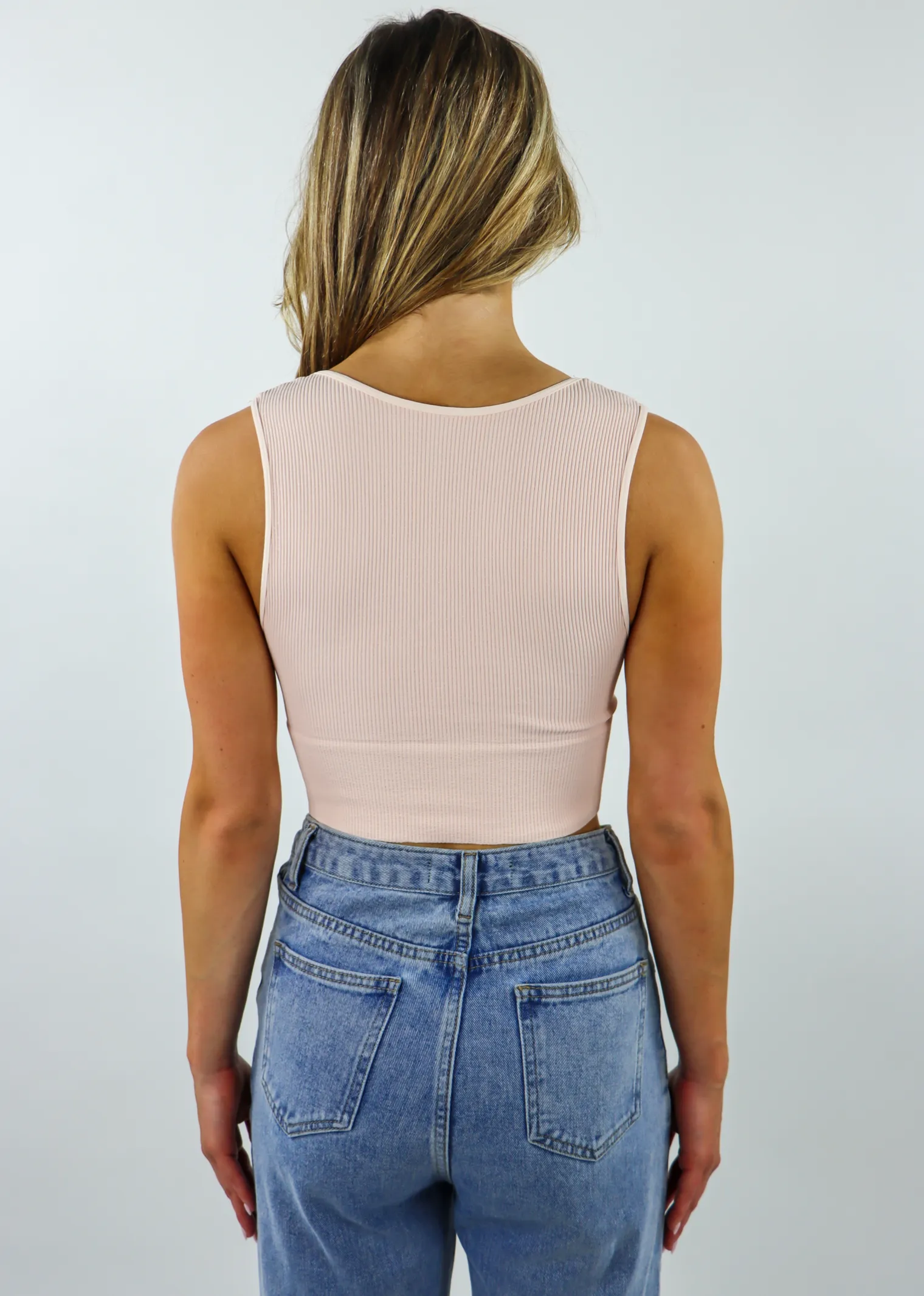 Take The Plunge V-Neck Crop Top ★ Cloud Pink