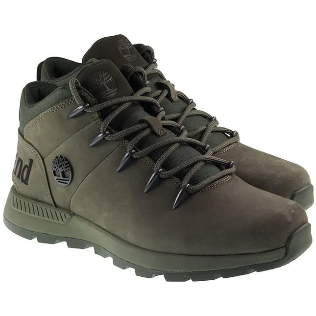 Timberland Boots Mens Sprint Trekker Mid Hiking Boot Dark Green