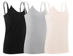 Under Control |Maternity Camisole 3 Pack (Black/Grey/Pink)