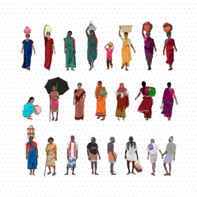 Village People Set (23 Vectors & PNGs)