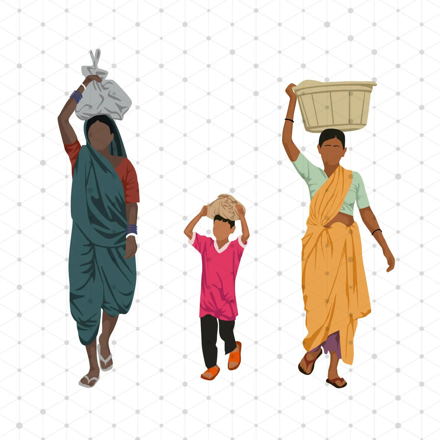 Village People Set (23 Vectors & PNGs)