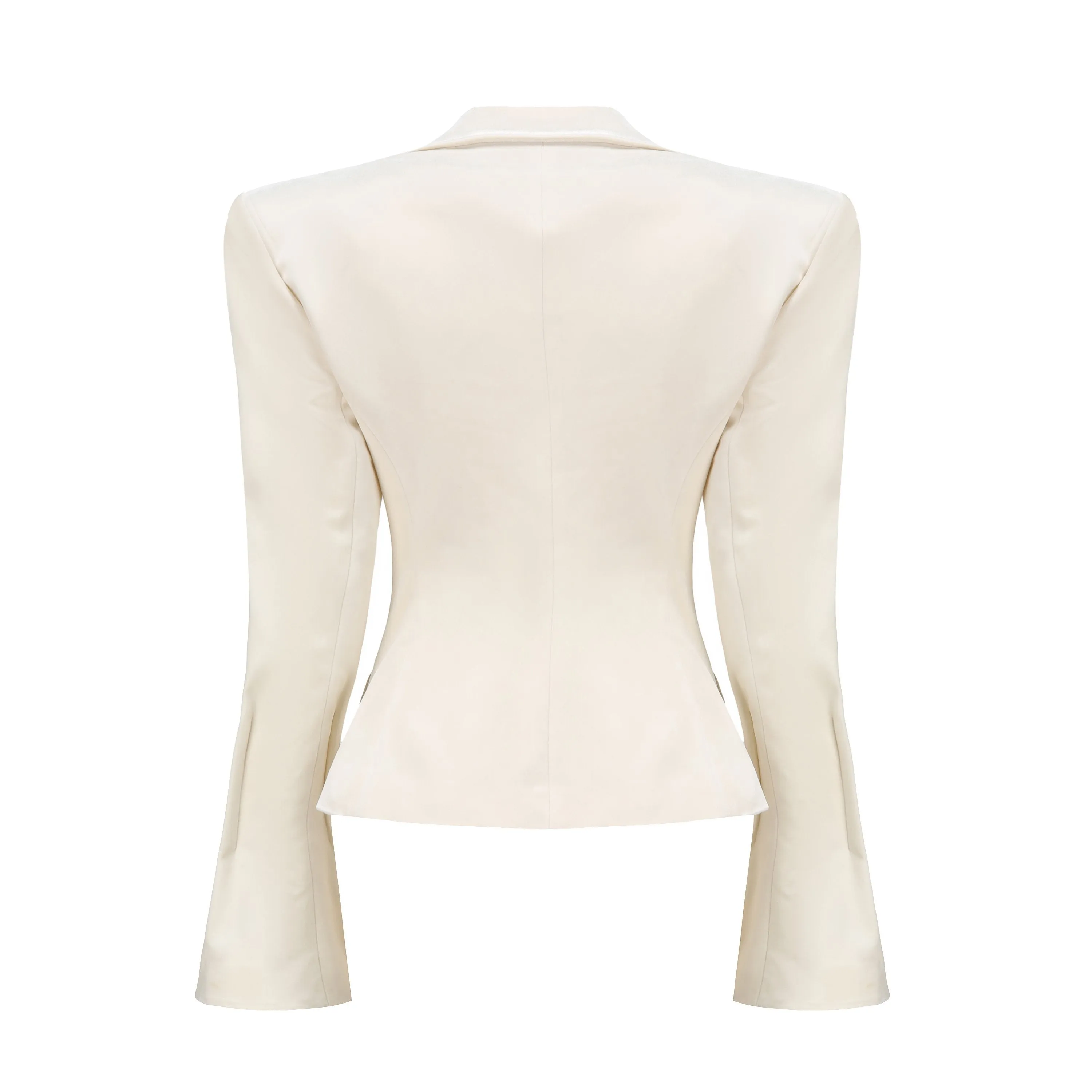 White Brianna Velvet Blazer (Final Sale)