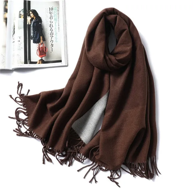 Women Winter Cashmere Scarf Women Thick Warm Scarf Shawls