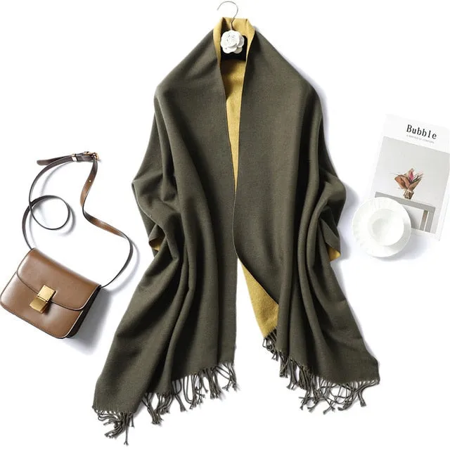 Women Winter Cashmere Scarf Women Thick Warm Scarf Shawls