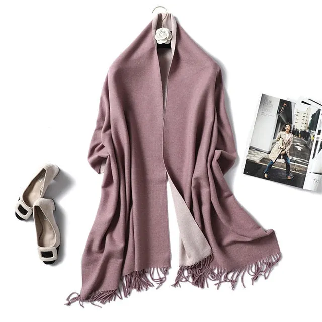 Women Winter Cashmere Scarf Women Thick Warm Scarf Shawls