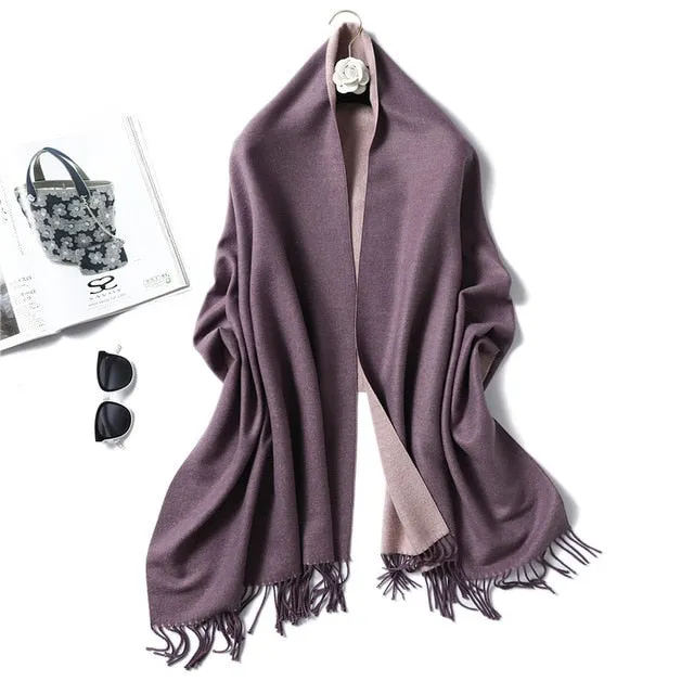 Women Winter Cashmere Scarf Women Thick Warm Scarf Shawls