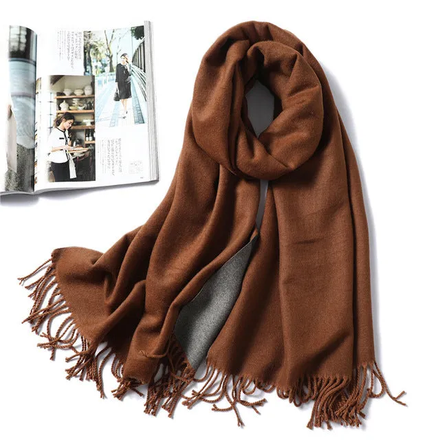 Women Winter Cashmere Scarf Women Thick Warm Scarf Shawls